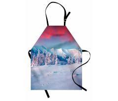 Sunset Snowy Winter Apron