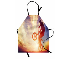 Man on Bike Hazy Sun Apron