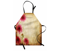 Retro Flowers Grungy Old Apron