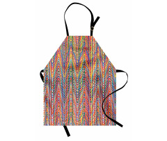 Colorful Zig Zag Lines Apron