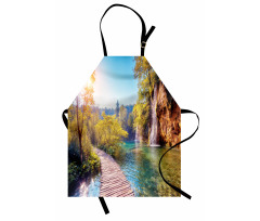 Idyllic Lake Waterfall Apron