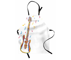 Doodle Style Guitar Art Apron