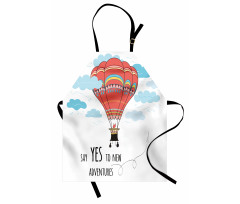 Words Hot Air Balloon Apron