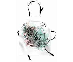 Sketchy Swan Watercolors Apron