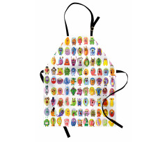 Baby Mosters Cartoon Apron