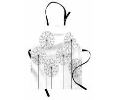 Digital Flower Dandelion Apron