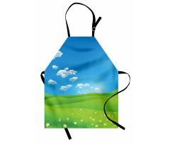 Cartoon Valley Scene Apron