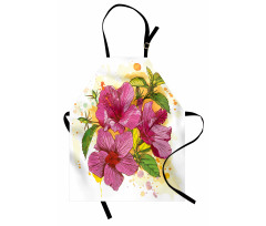 Çiçekli Mutfak Önlüğü Amber Çiçeği Desenli