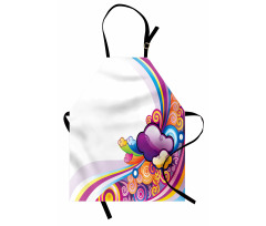 Rainbow Colored Clouds Apron