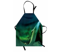Wooden House Winter Apron