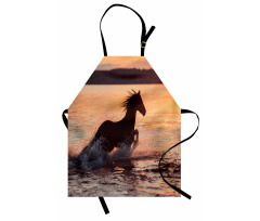 Horse Sea at Sunset Apron