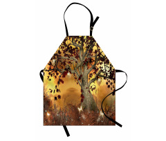 Tree Earthy Color Tones Apron