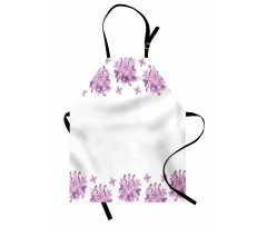 Lilac Flowers Blossoms Apron