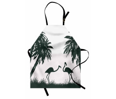 Flamingos and Palm Trees Apron