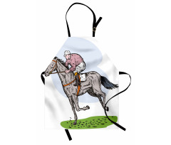 Horse Racing Sketch Apron