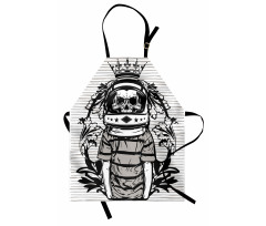 Skull Astronaut Man Apron