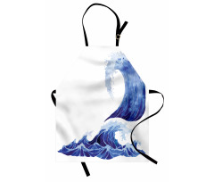 Aquatic Storm Blue Waves Apron