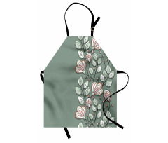 Flowers and Leaves Graphic Apron