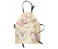 Retro Butterflies Bugs Apron