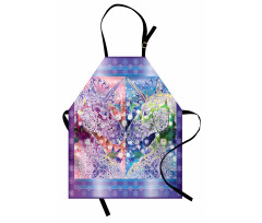 Myhtical Horses Floral Apron