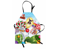 Rainbow Candies Animals Apron