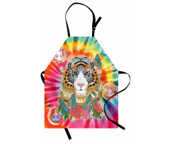 Tiger Head Ornate Theme Apron