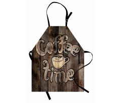 Coffee Time Grunge Back Apron