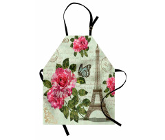 Shabby Plant Roses Leaf Apron