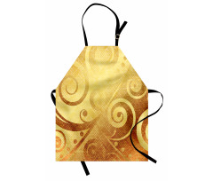 Floral Swirls Leaves Apron