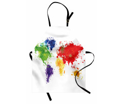 World Map Artwork Apron