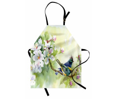 Watercolor Birds Spring Apron