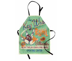 Vintage Bowling Poster Apron