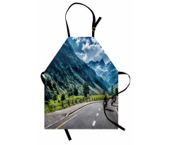 Motorcyclist on Road Apron