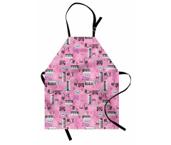 Music Theme Vintage Retro Apron