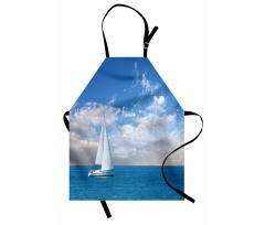 Modern Sail Boat on Sea Apron