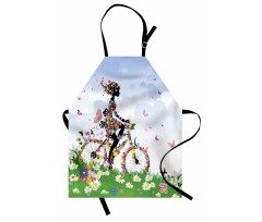 Vintage Romantic Bike Apron