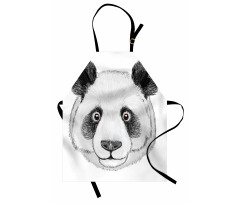 Hand Drawn Panda Apron