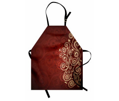 Ombre Flower Swirl Ivy Apron