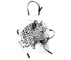 Jaguar Sketch Wildlife Apron
