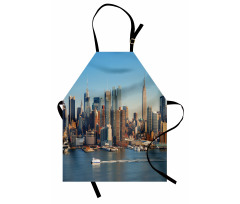 NYC Skyline River Scenery Apron