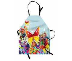 Nature Leaves Butterfly Apron