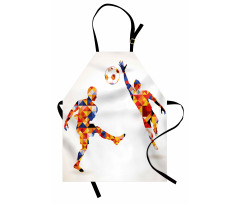 Colorful Footballers Apron