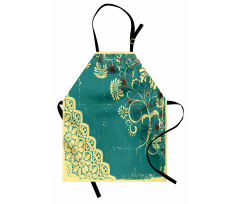 Retro Flora Lace Frame Apron