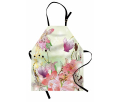 Abstract Flowers Buds Apron
