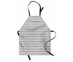 Black White Aztec Border Apron