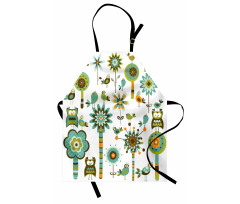 Birds Flowers Trees Apron