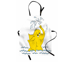 Cartoon Elephant Water Apron