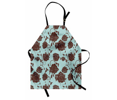 Flower Ornaments Retro Apron