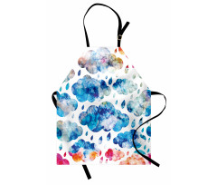 Clouds Raindrops Apron