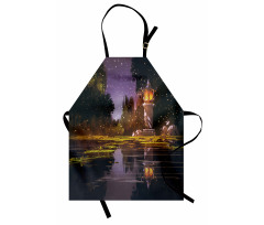 Lantern Forest Night Apron